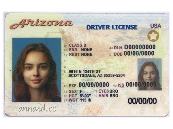 Arizona fake driver license