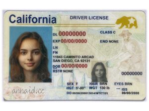 California fake driver license