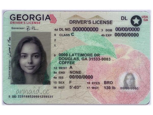 Georgia fake driver license