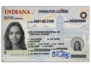 Indiana fake driver license