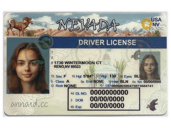 Nevada fake driver license