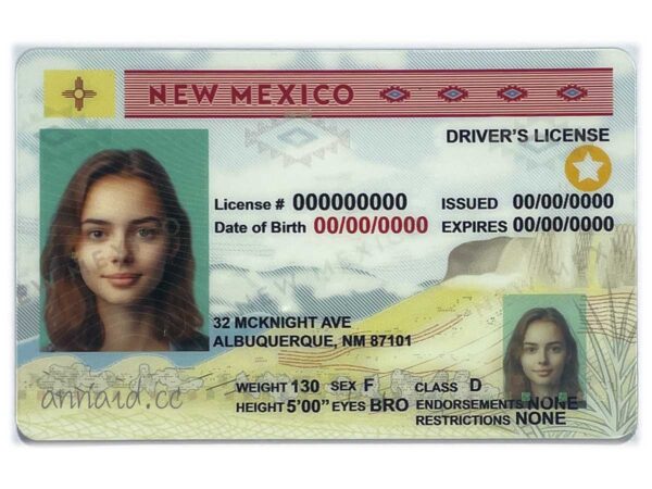 New Mexico fake driver license