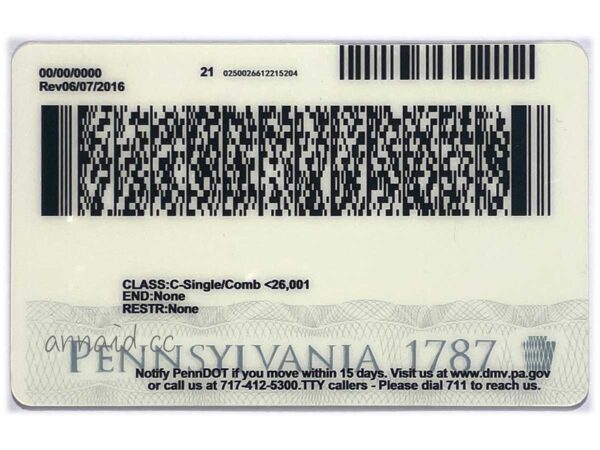 Pennsylvania fake id